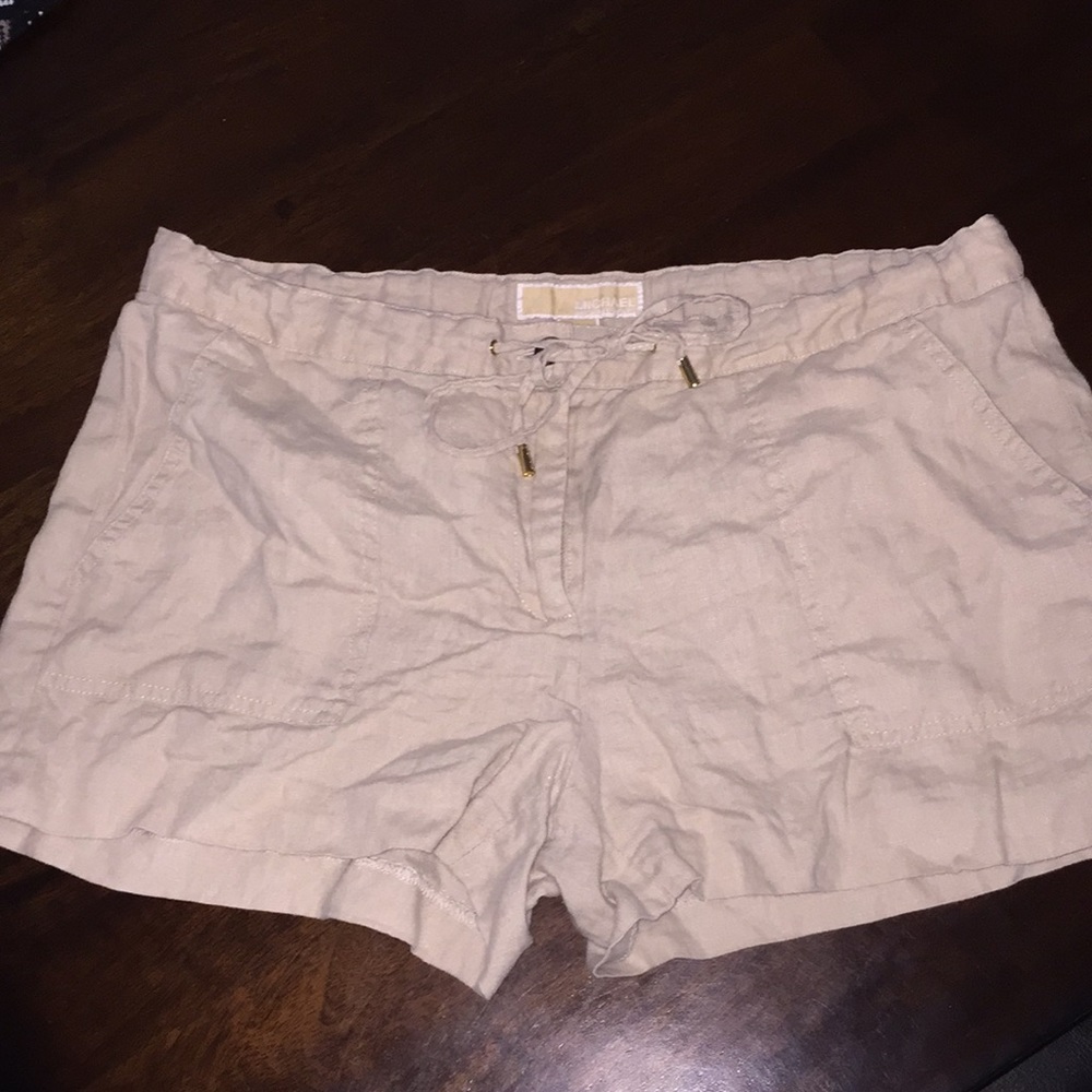 Michael Kors khaki linen shorts